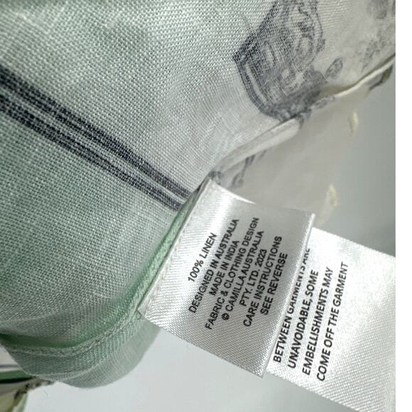 Camilla Long Live Letterpress Mini Shift Shirt Dress Size L - Picture 10 of 14